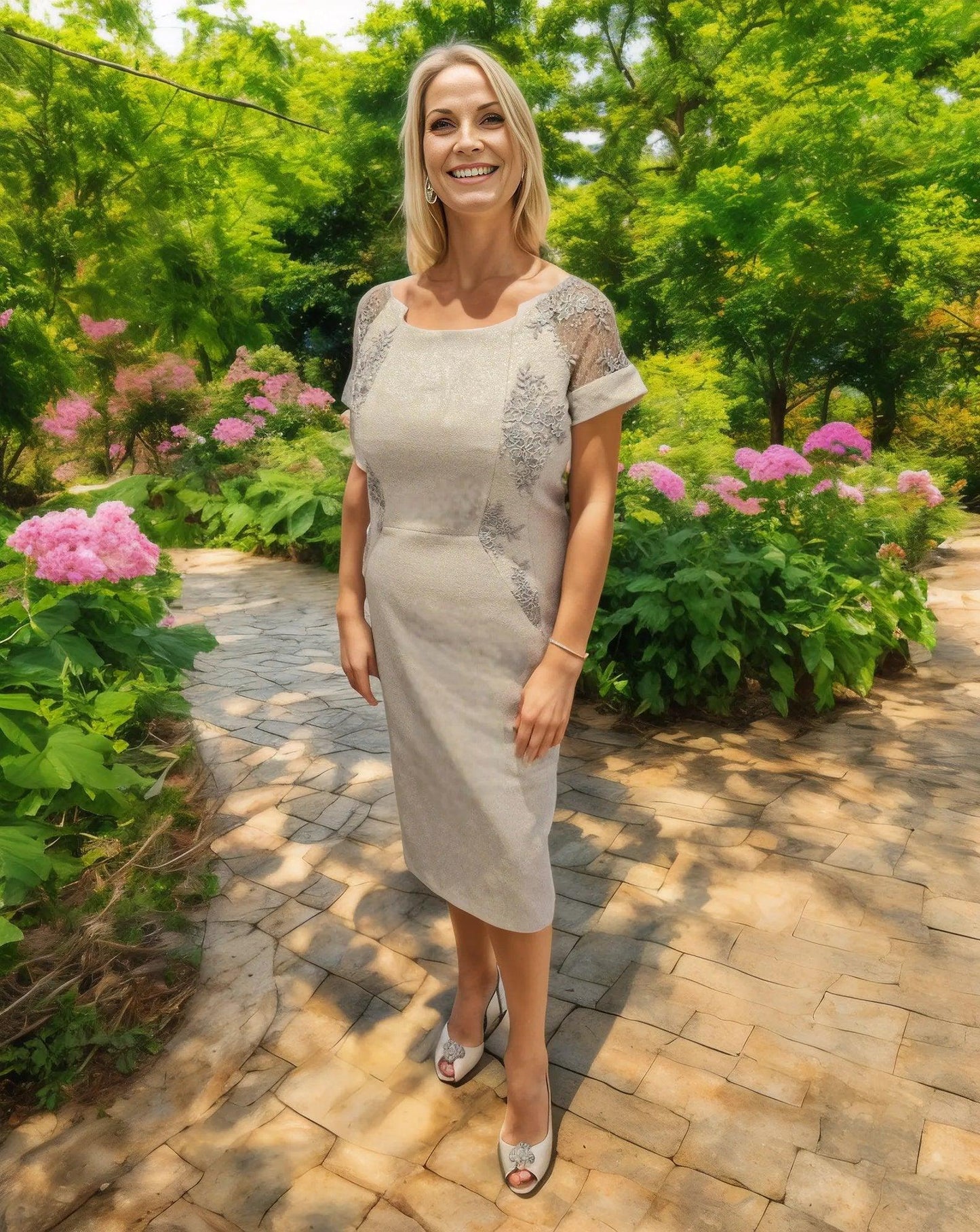 Carla Ruiz Dress & Jacket Silver 96609 - Signature Dress