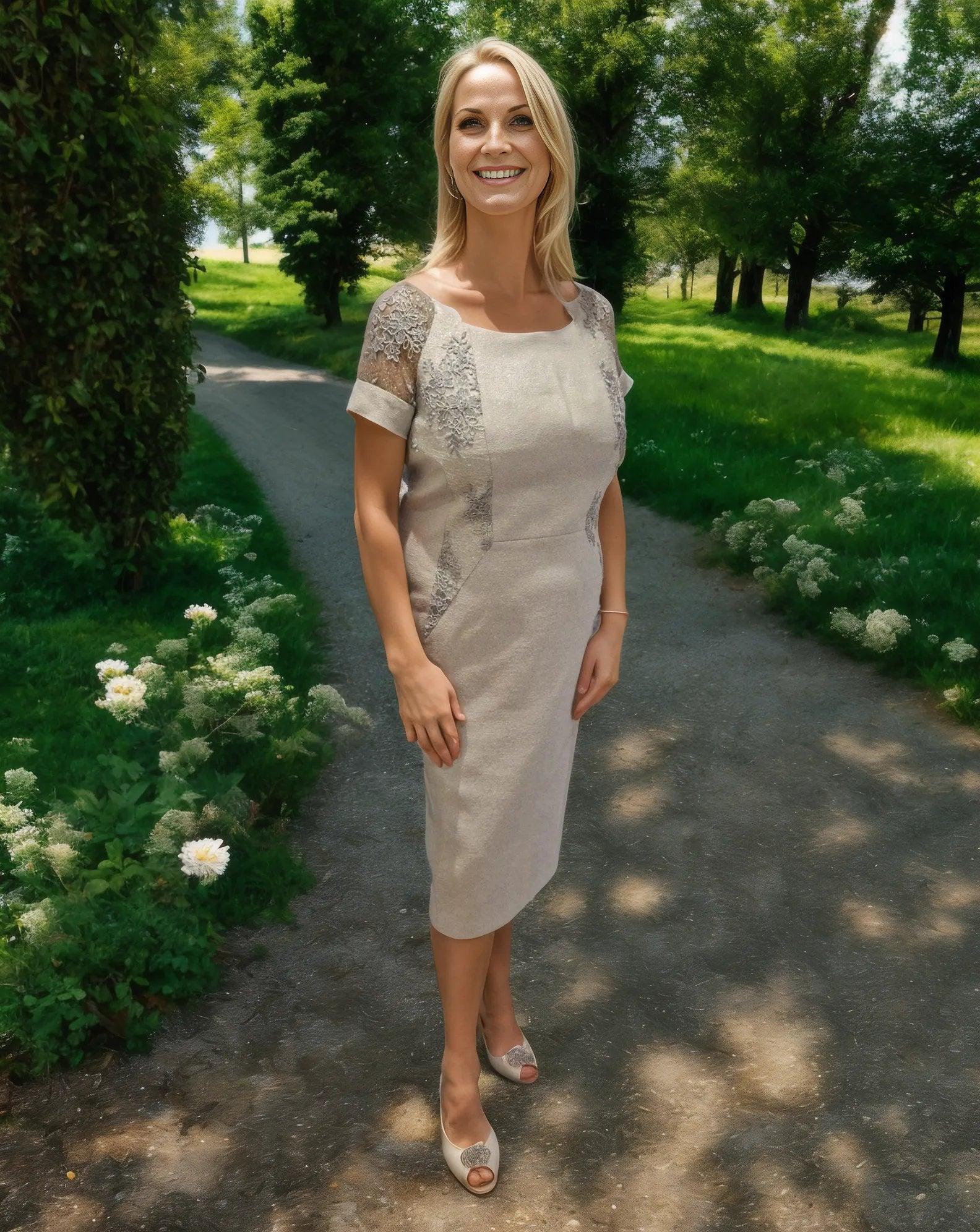 Carla Ruiz Dress & Jacket Silver 96609 - Signature Dress