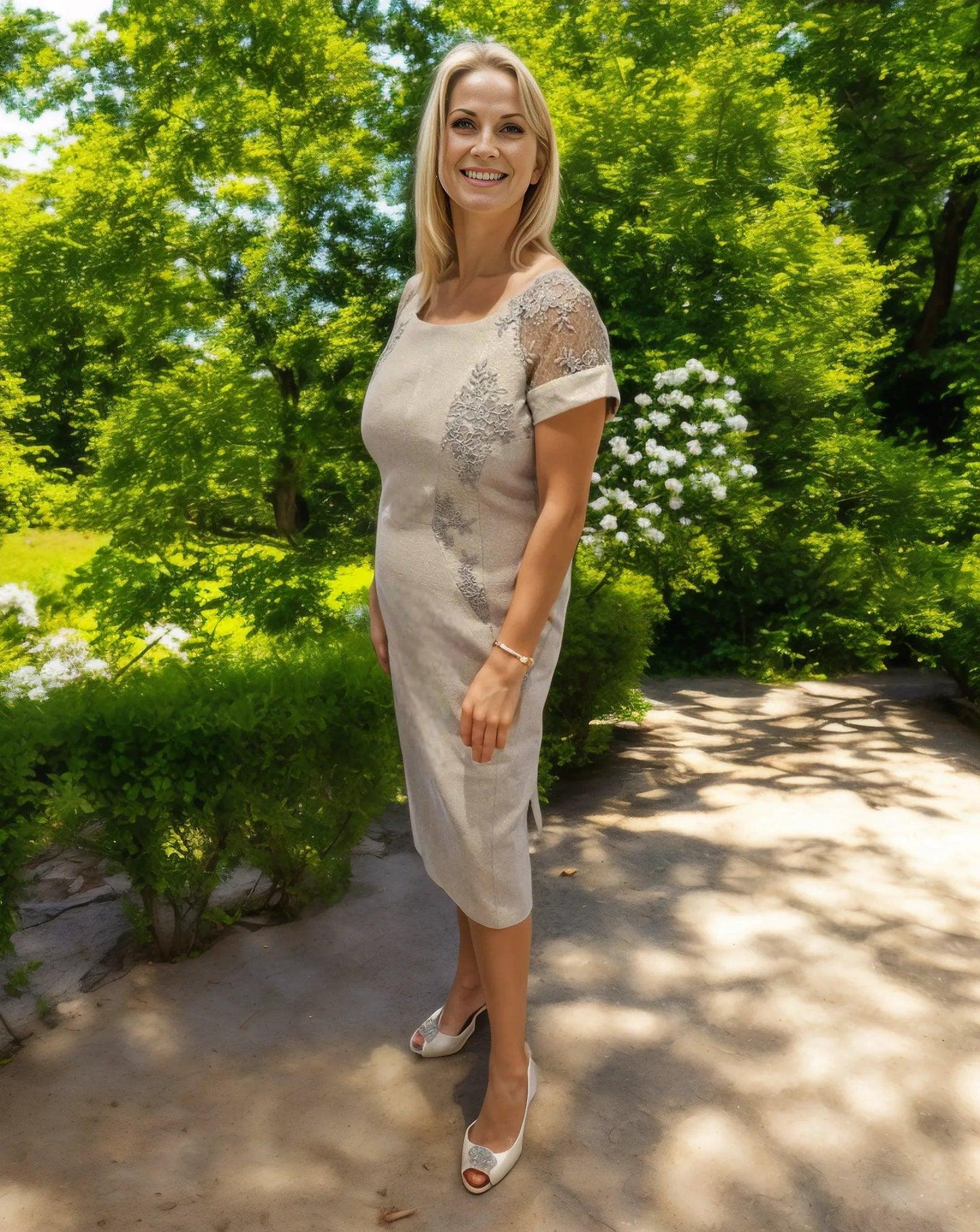 Carla Ruiz Dress & Jacket Silver 96609 - Signature Dress