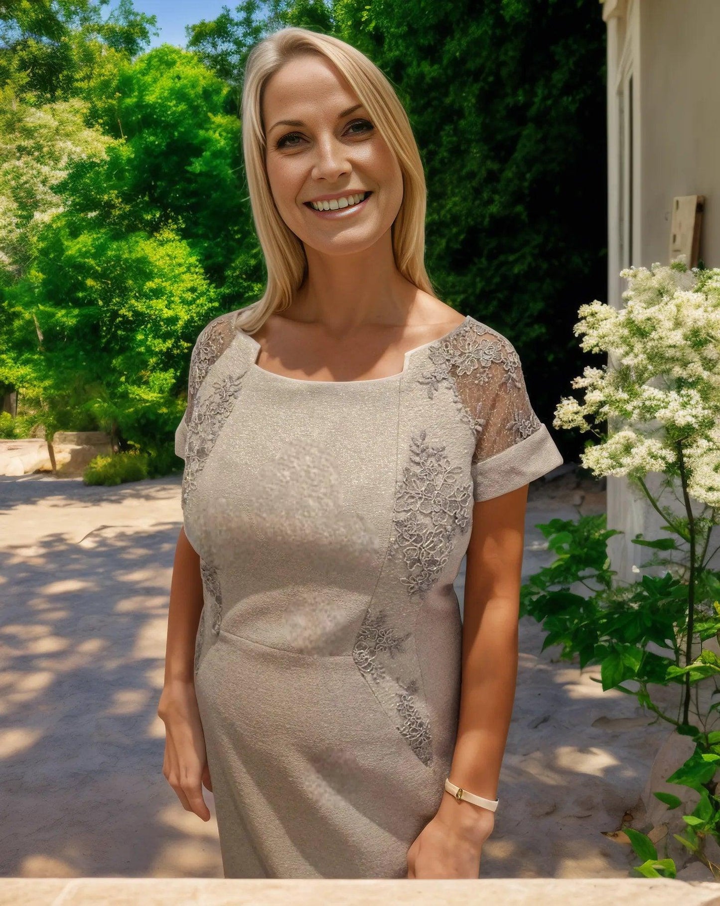 Carla Ruiz Dress & Jacket Silver 96609 - Signature Dress