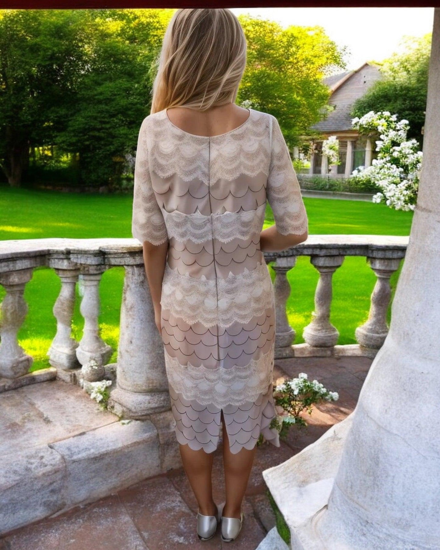 Condici Dress & Cape 71070 Macadamia - Signature Dress