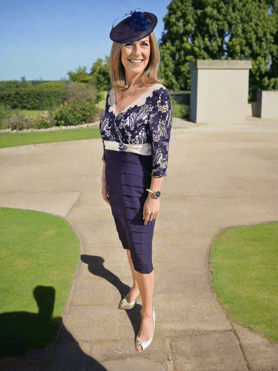 Condici Dress & Jacket 71161 Navy - Signature Dress