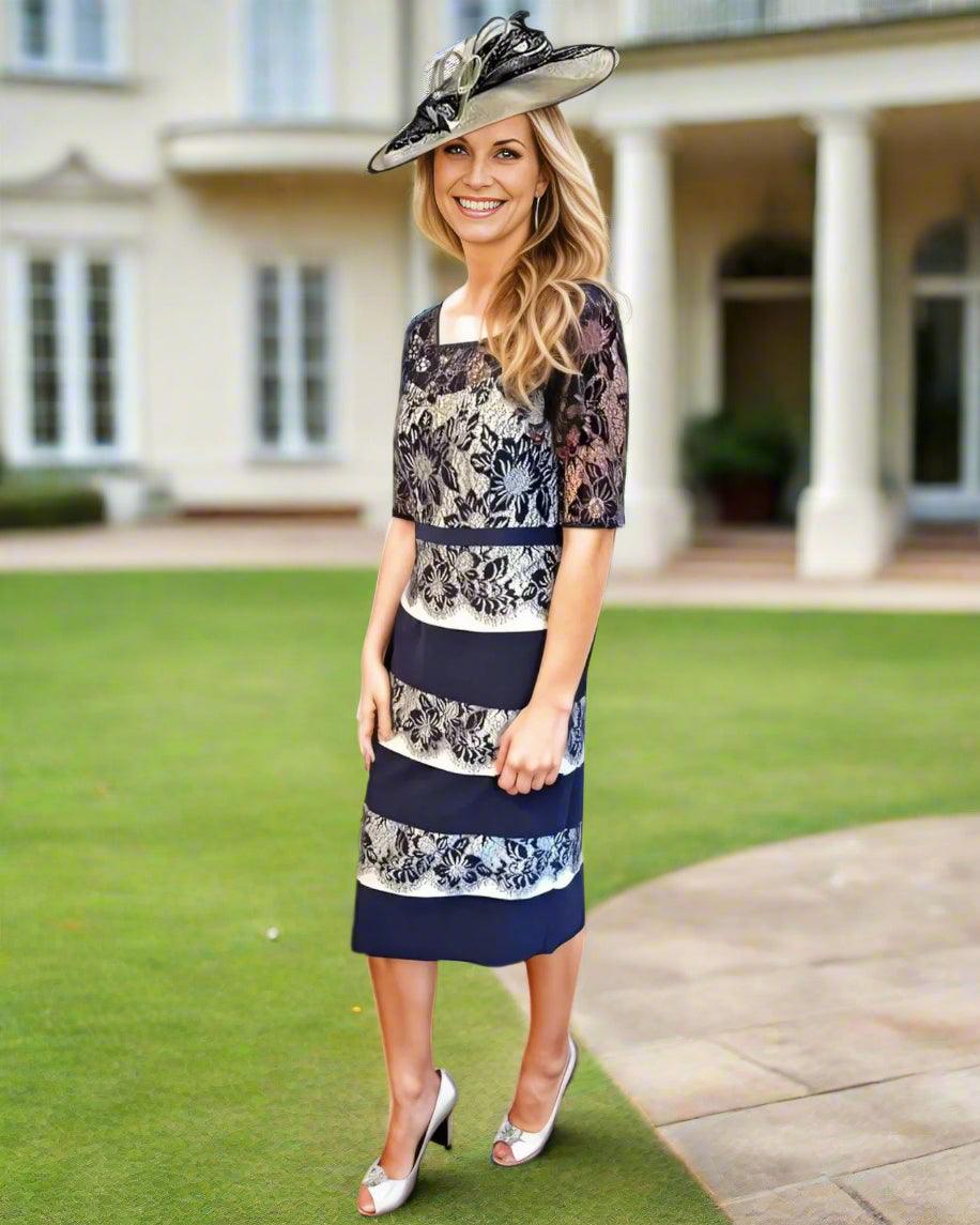 Condici Dress Lime Sorbet / Navy 70903 - Signature Dress