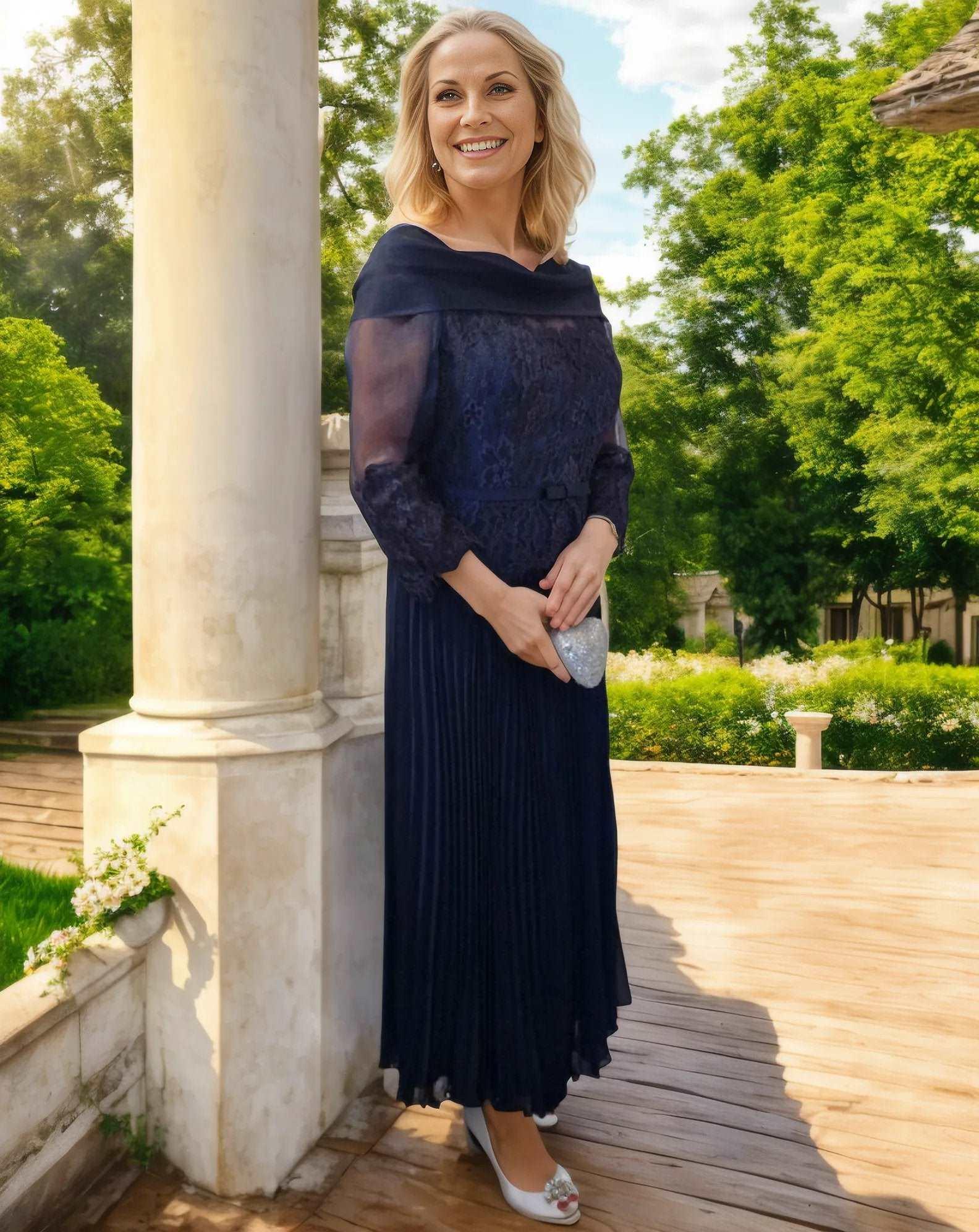 Gill Harvey Dress Navy 4007 - Signature Dress