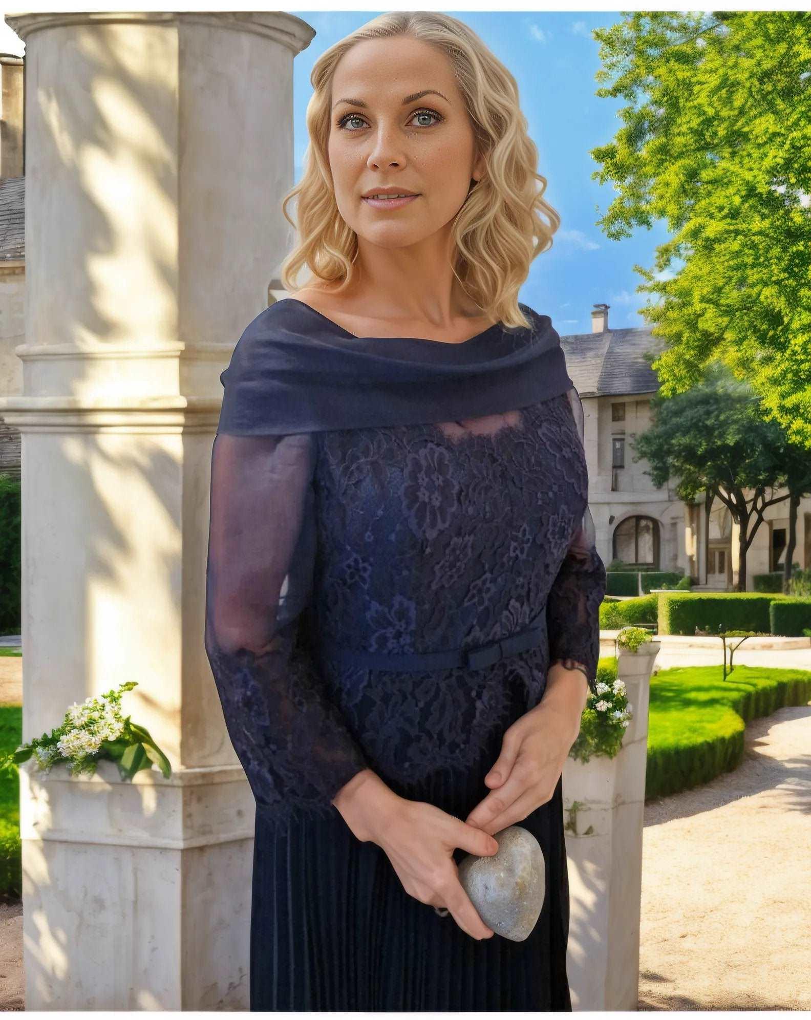 Gill Harvey Dress Navy 4007 - Signature Dress