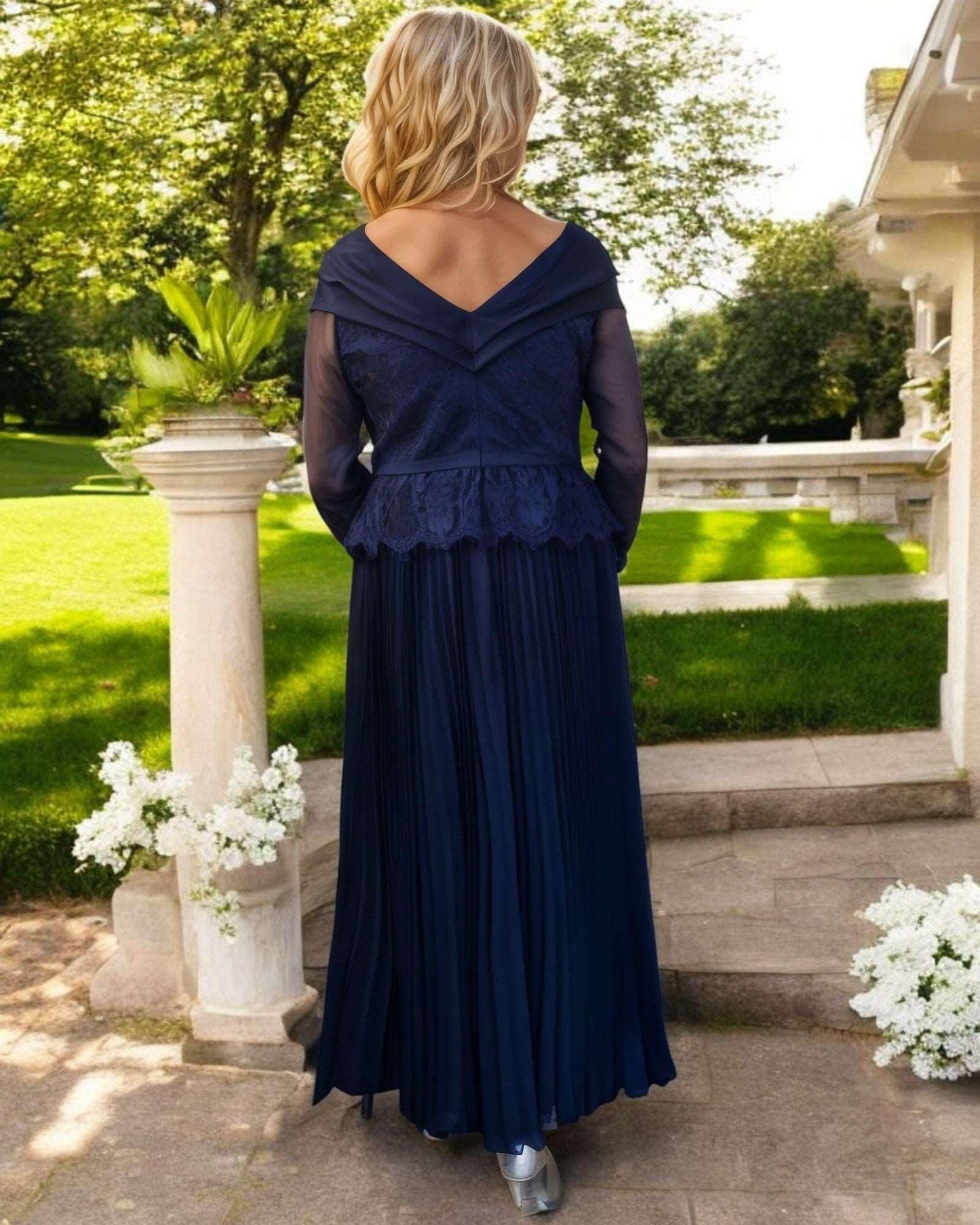 Gill Harvey Dress Navy 4007 - Signature Dress