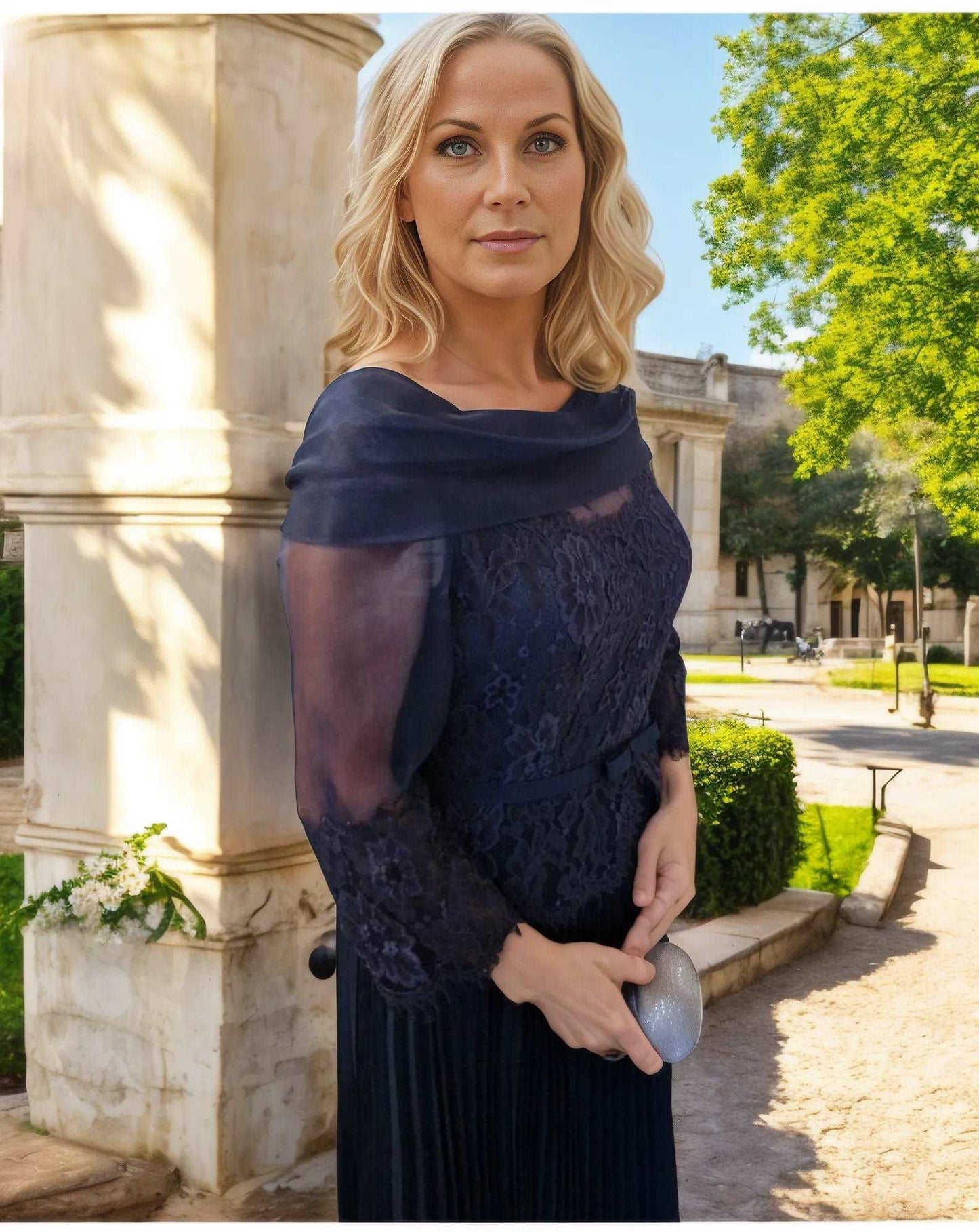 Gill Harvey Dress Navy 4007 - Signature Dress