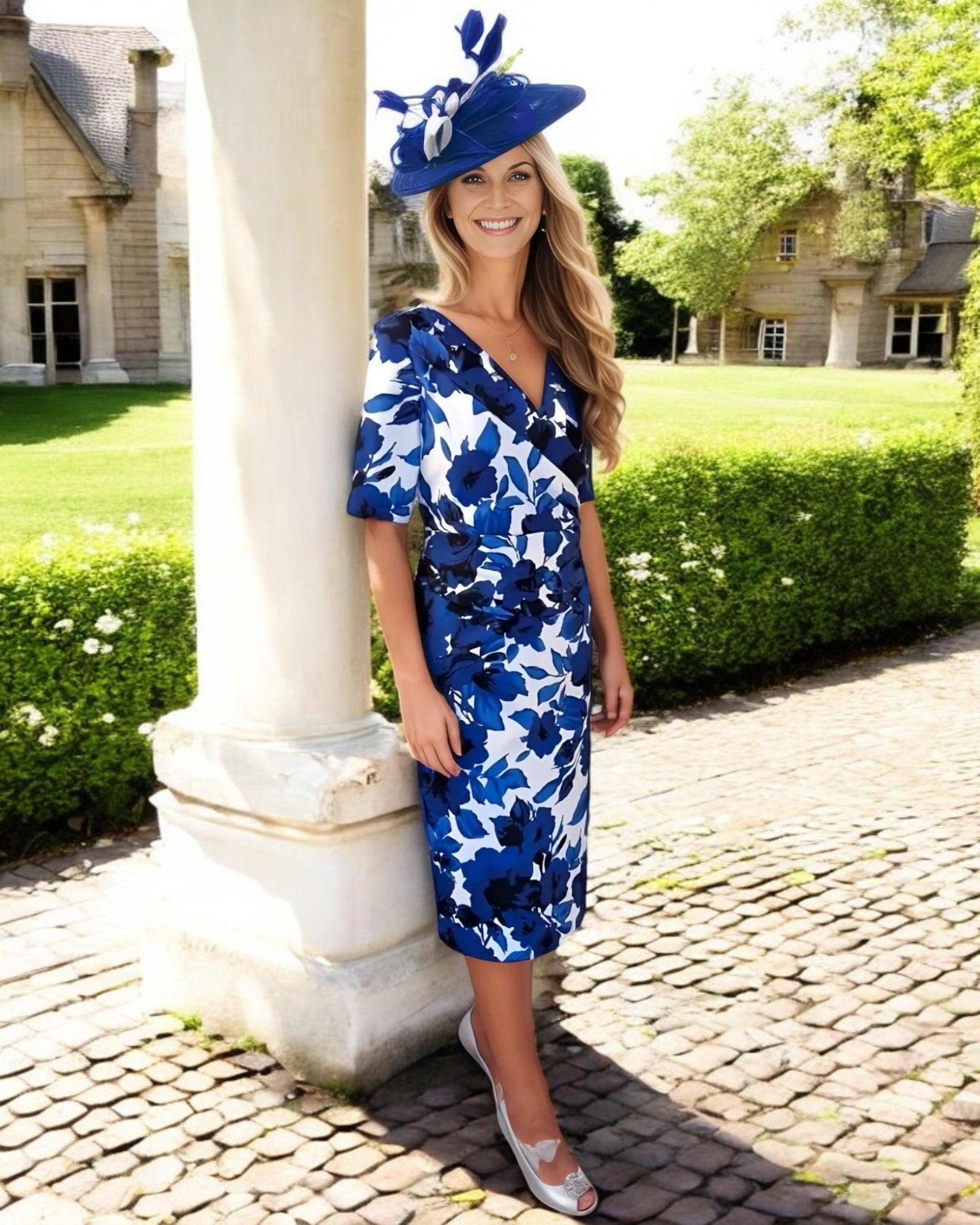 Ispirato Dress Blue Floral IV807 - Signature Dress