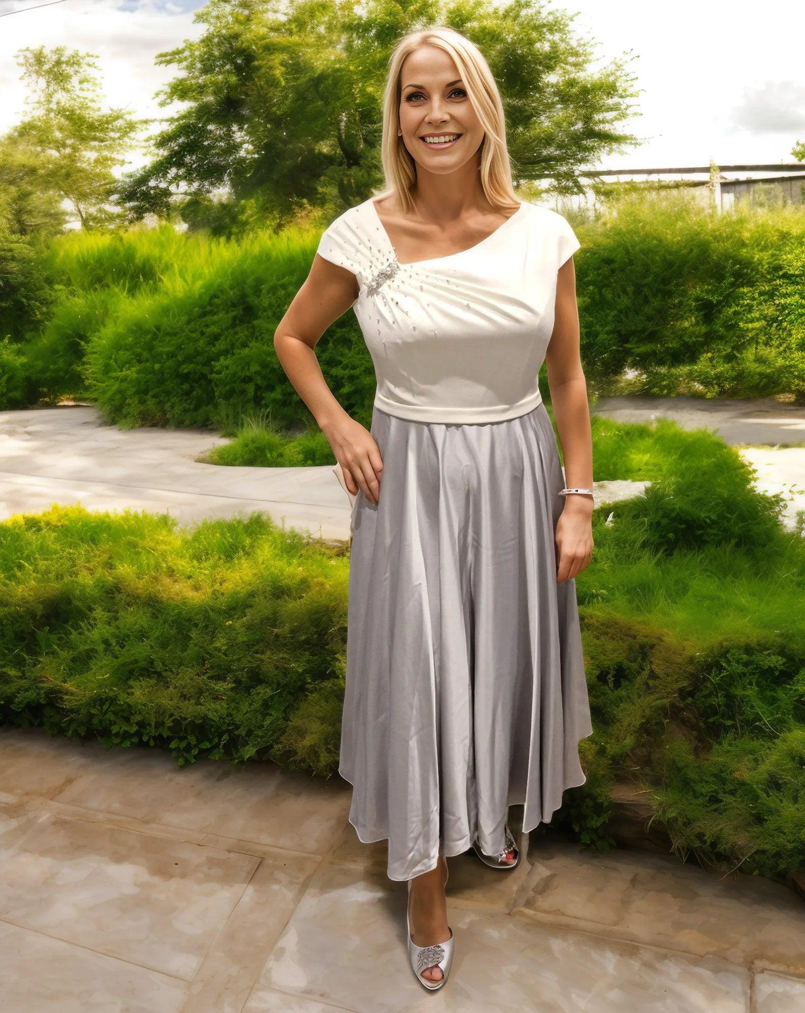John Charles Dress Silver 27009A - Signature Dress