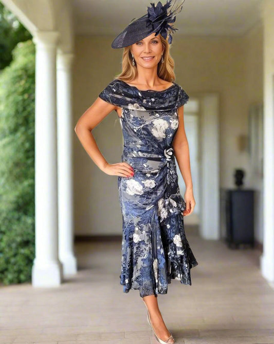 John charles Dress 27046 Navy - Signature Dress