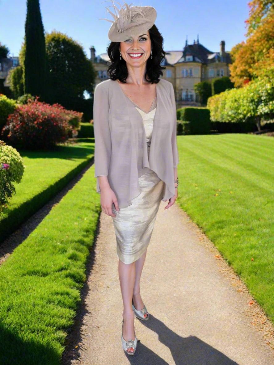 L'Atelier Dress & Jacket Taupe LT165069 - Signature Dress
