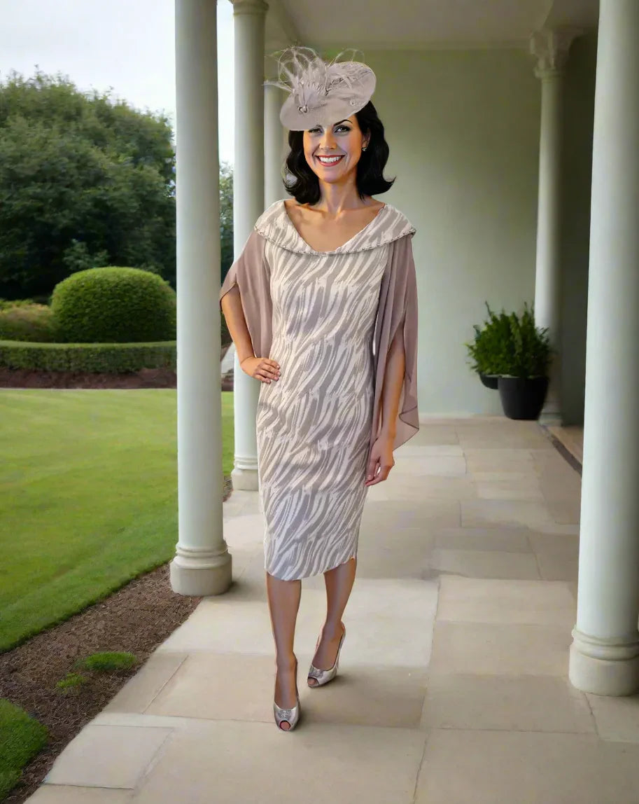 Lizabella Dress 2317 Taupe - Signature Dress