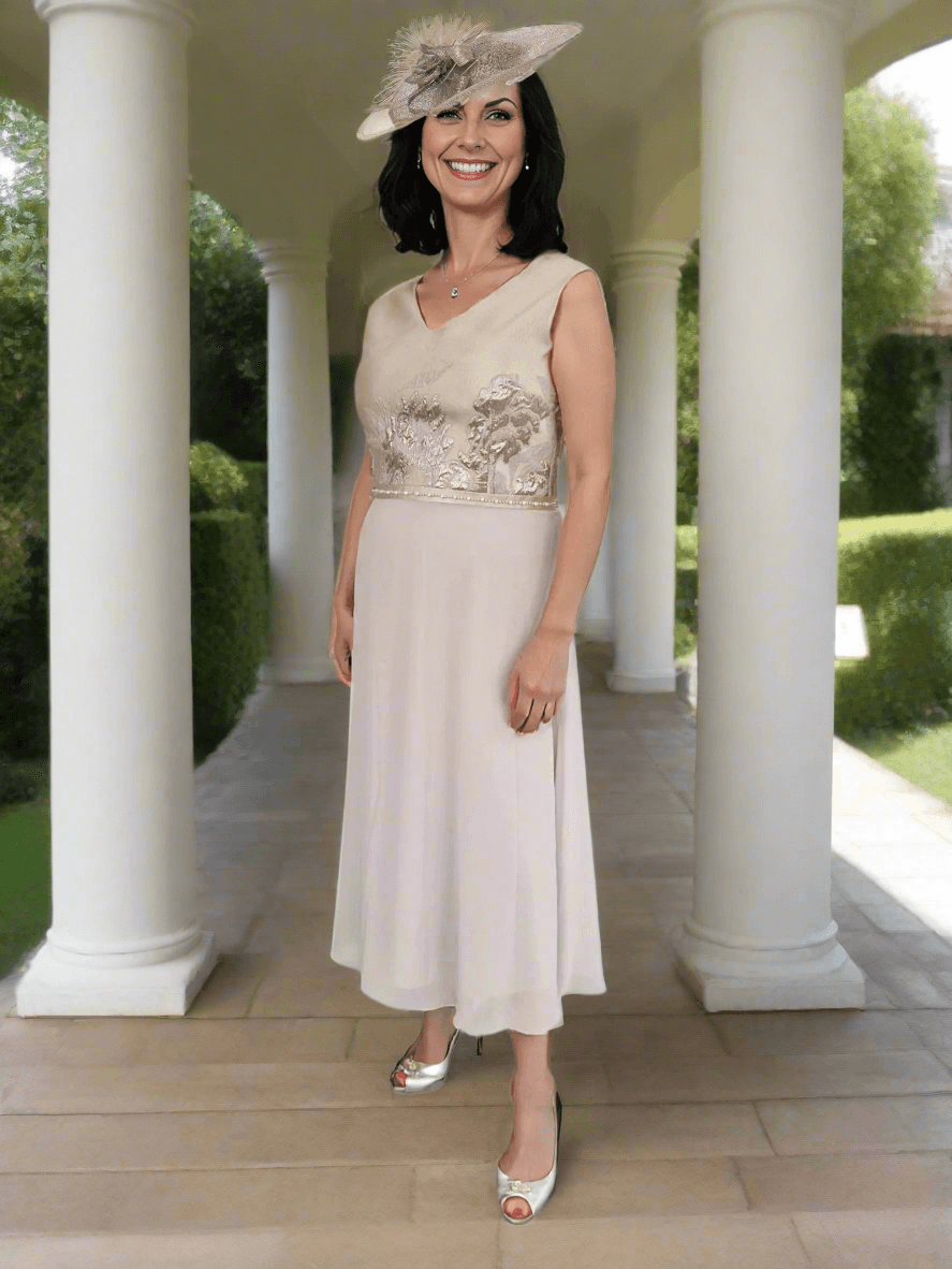 Lizabella Dress 7270 stone - Signature Dress