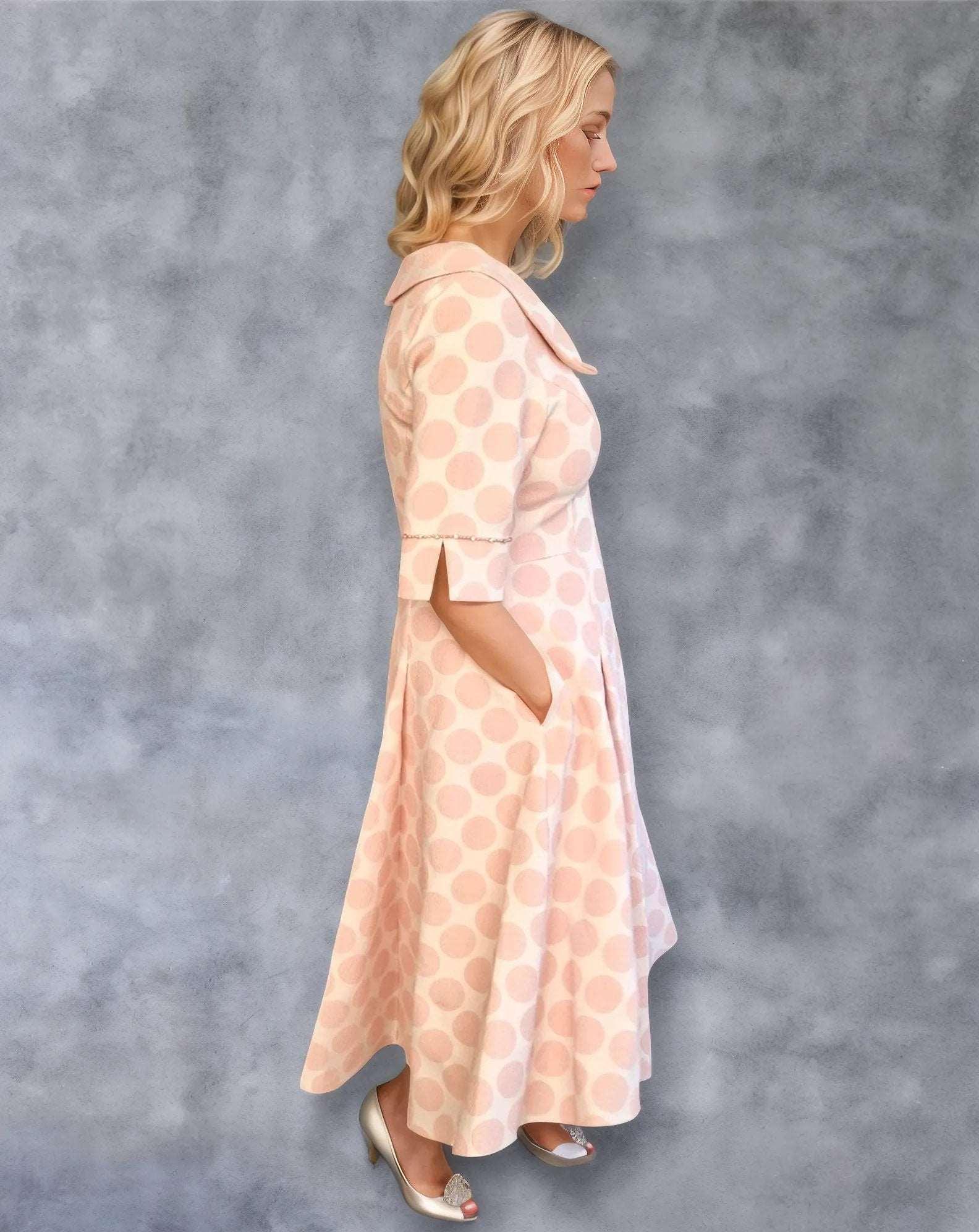Lizabella Dress Pink spots 2269 - Signature Dress