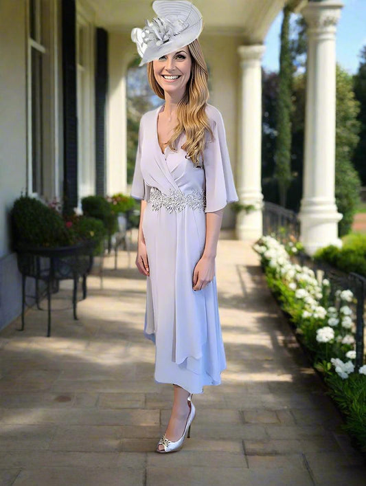 Lizabella Dress Silver 2419 - Signature Dress