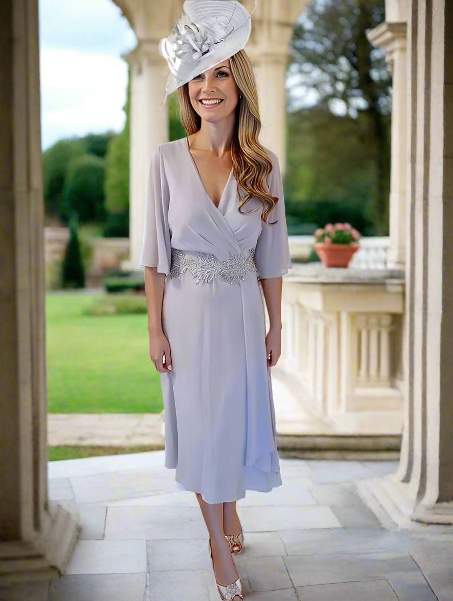 Lizabella Dress Silver 2419 - Signature Dress