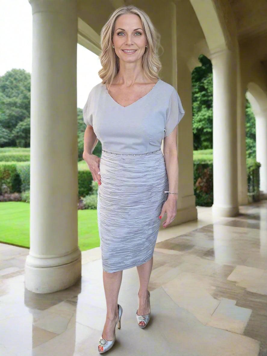 Lizabella Dress and Jacket Silver 2357 - Signature Dress