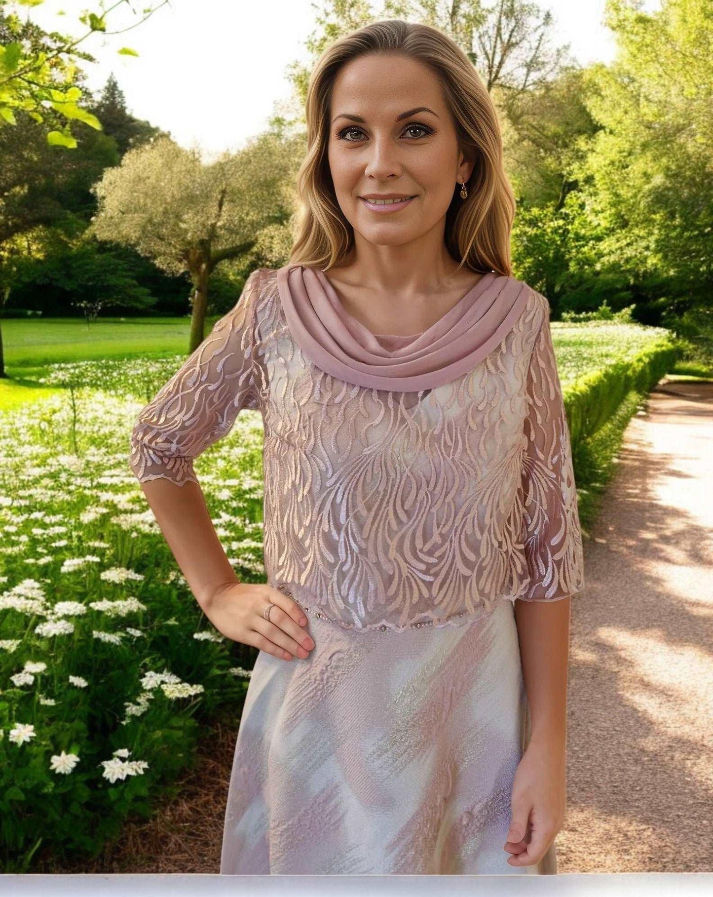 Lizabella Dress Pink 7208 - Signature Dress