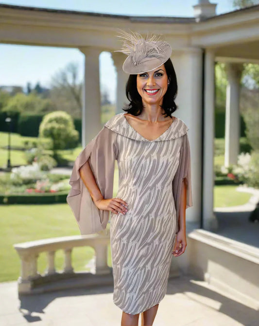 Lizabella Dress 2317 Taupe - Signature Dress
