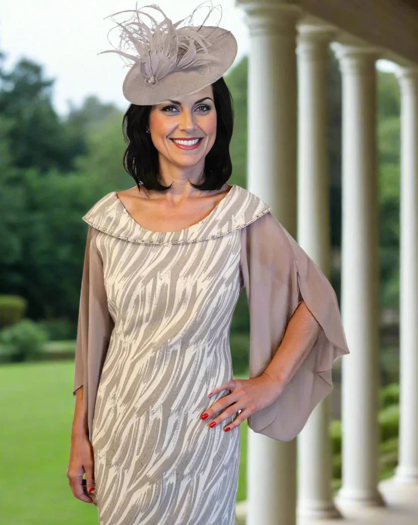Lizabella Dress 2317 Taupe - Signature Dress