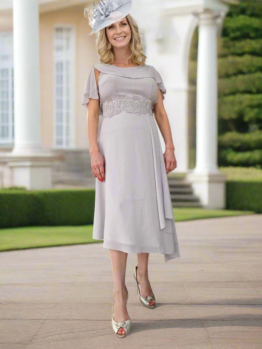 Lizabella Dress Silver 2386 - Signature Dress