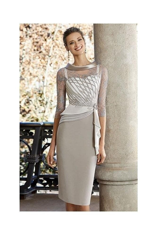 Couture Club Dress Taupe 4G159C - Signature Dress
