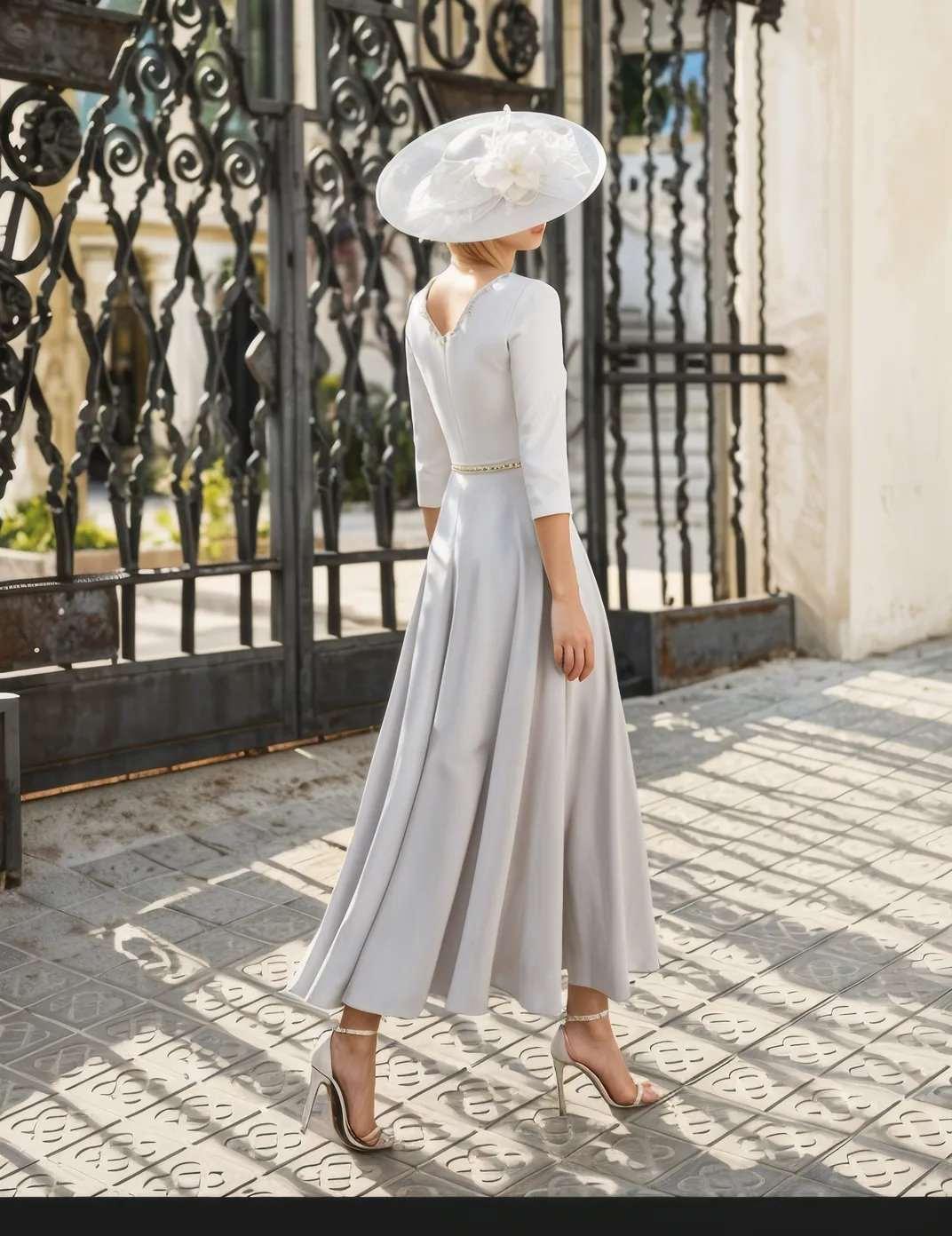 Couture Club Dress Silver Ivory 5G1F5 - Signature Dress