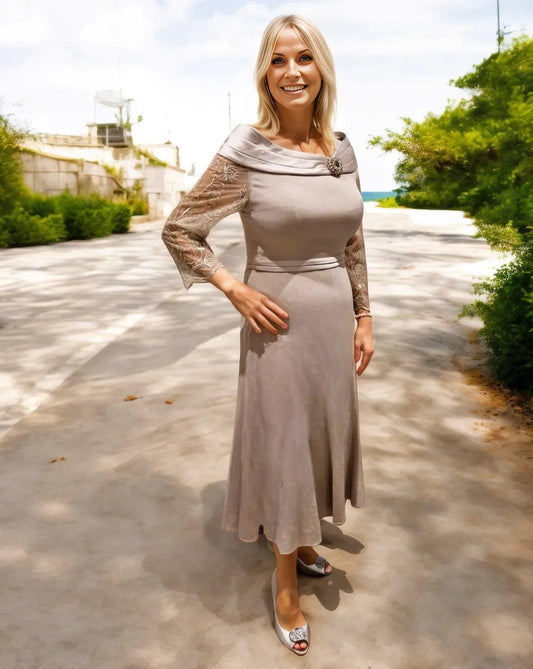 Couture Club Dress Taupe 4G100 - Signature Dress