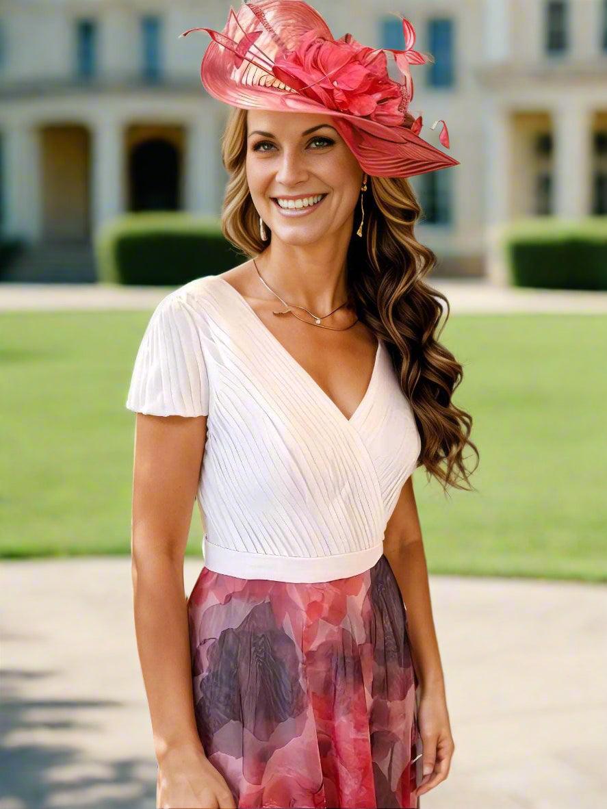Veni Infantino Dress Red Ivory 991125 - Signature Dress