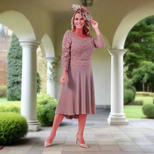 Veromia Dress Mauve DU433 - Signature Dress