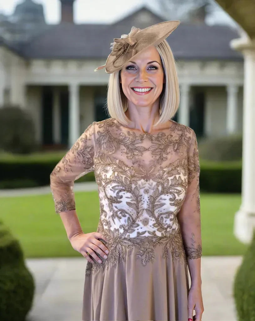 Veni Infantino Dress Taupe 991819 - Signature Dress