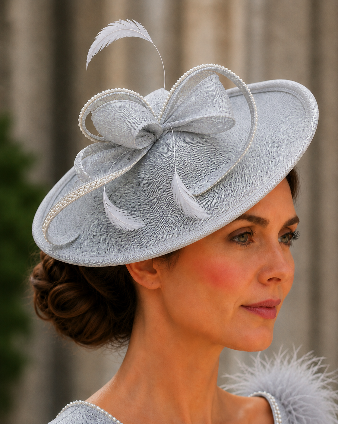 Bespoke Mother of the Bride Fascinator – SD Luxe Crystal Oval Design