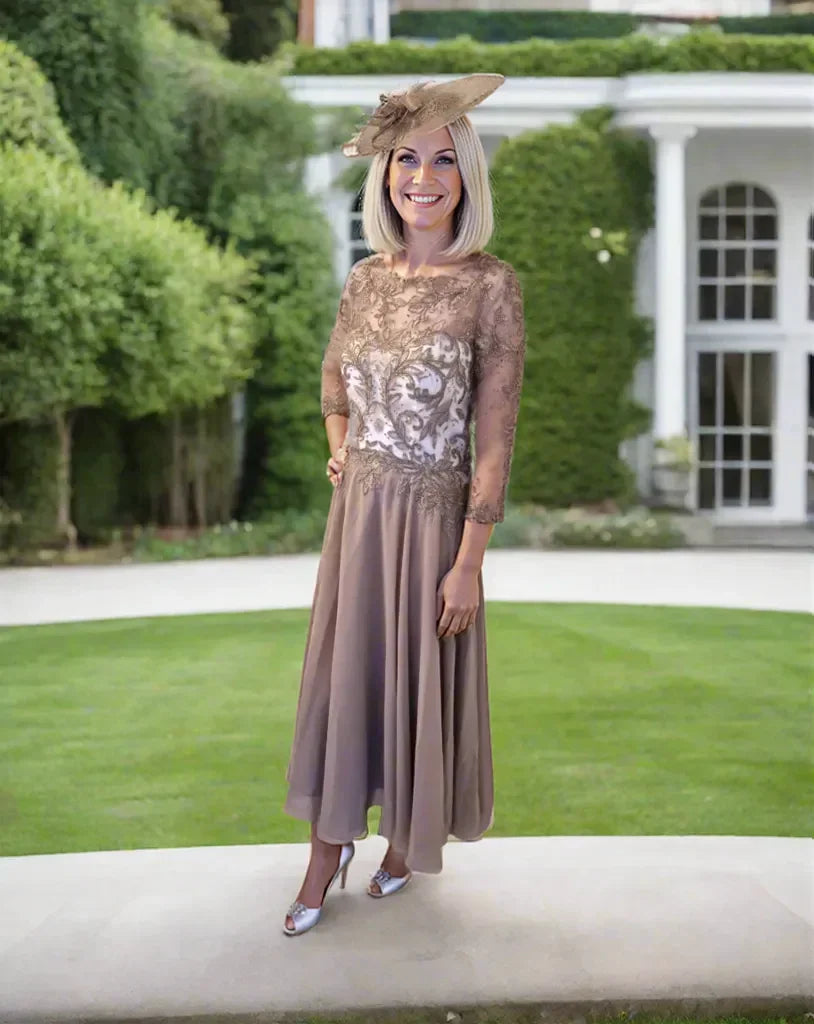 Veni Infantino Dress Taupe 991819 - Signature Dress