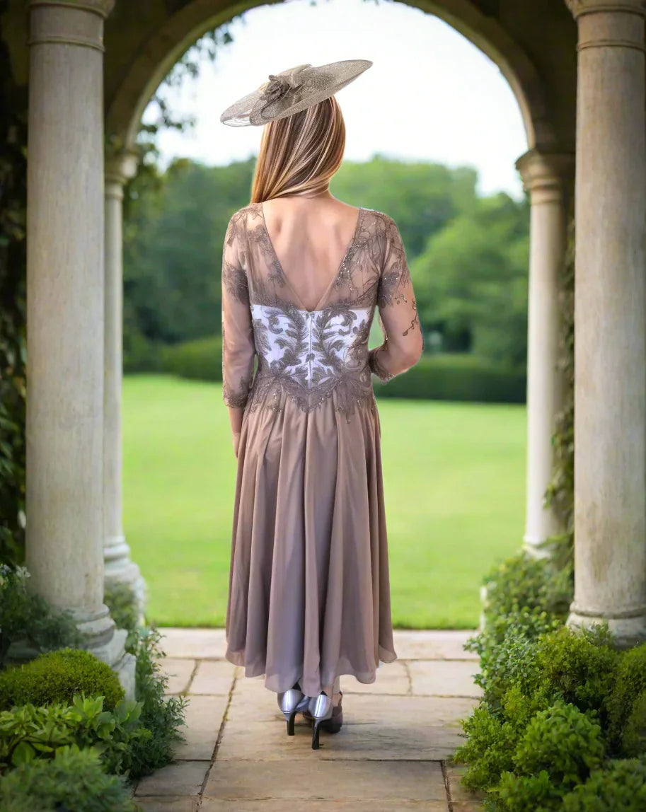 Veni Infantino Dress Taupe 991819 - Signature Dress