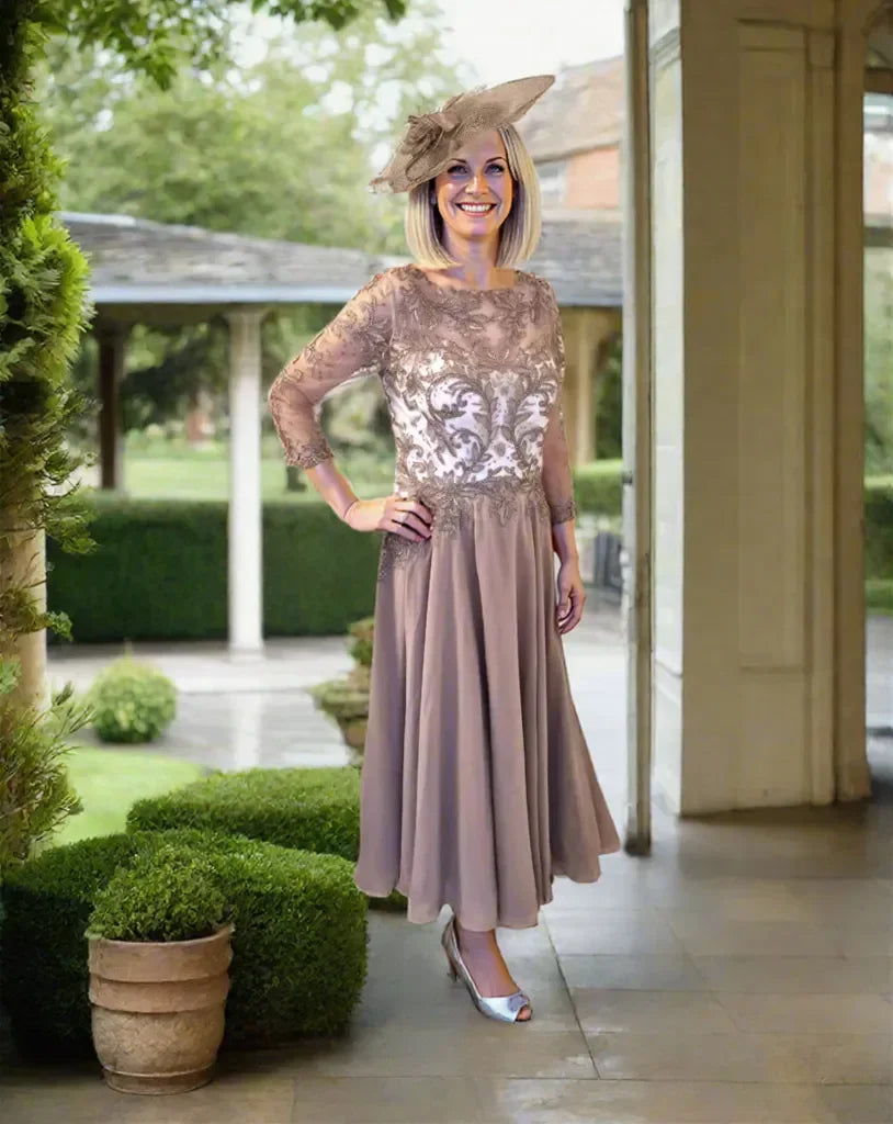 Veni Infantino Dress Taupe 991819 - Signature Dress