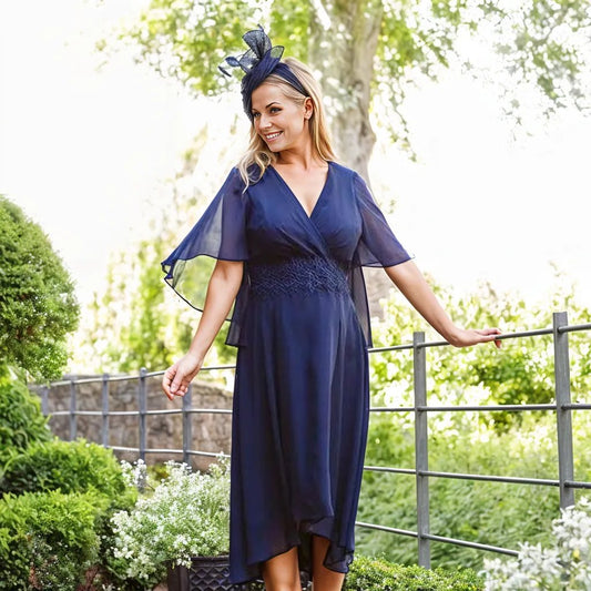 Lizabella Dress Navy High low 1138 - Signature Dress