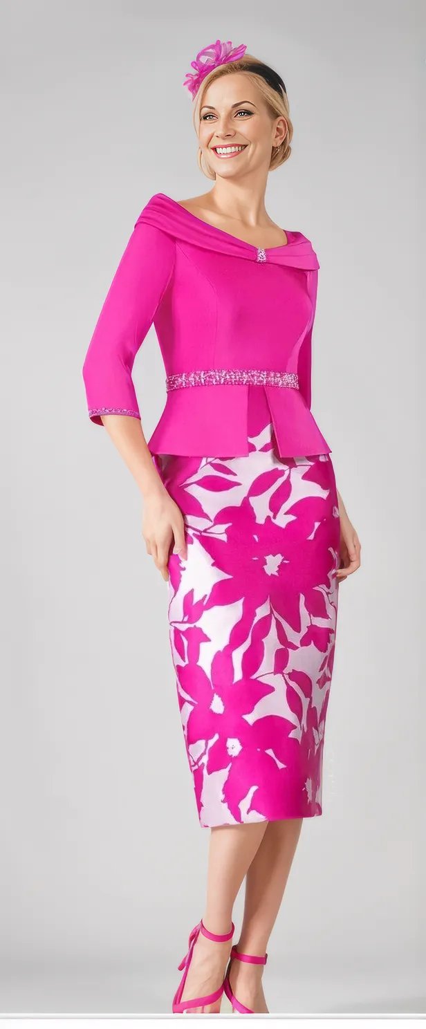 Gino Cerruti Dress Fushia 3158J - Signature Dress