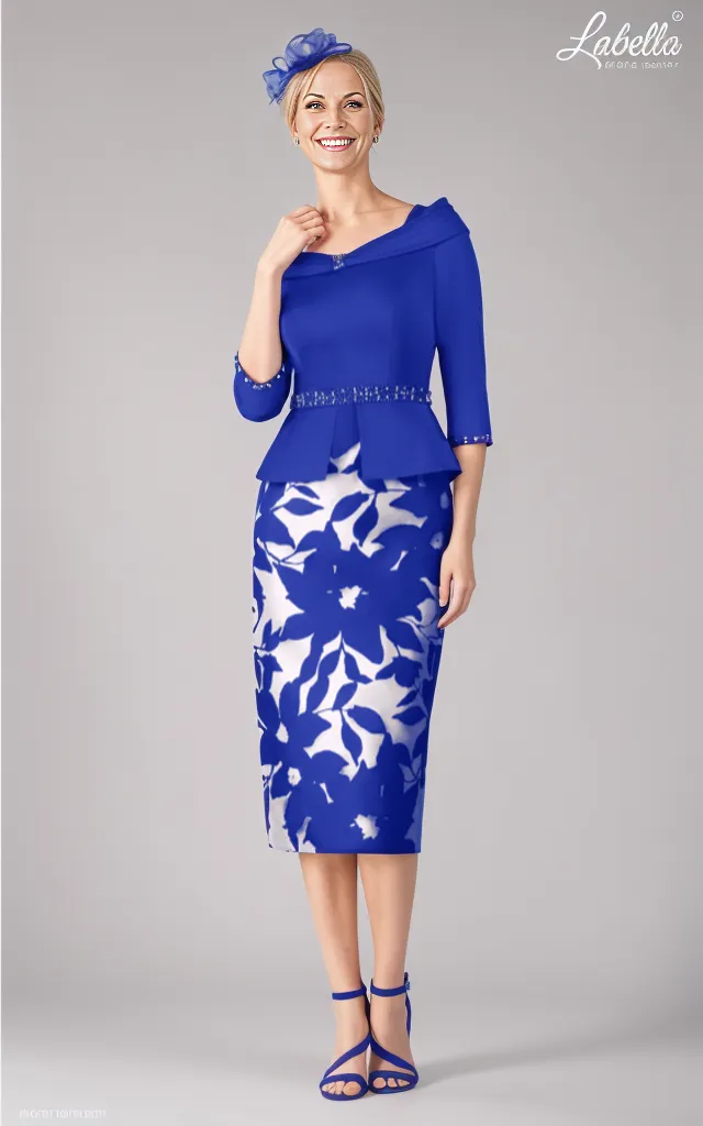 Gino Cerruti Dress Royal Blue 3158 - Signature Dress