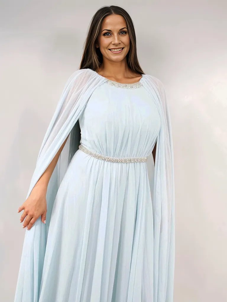 Veni Infantino Dress and Cape Crystal Blue 991711 - Signature Dress