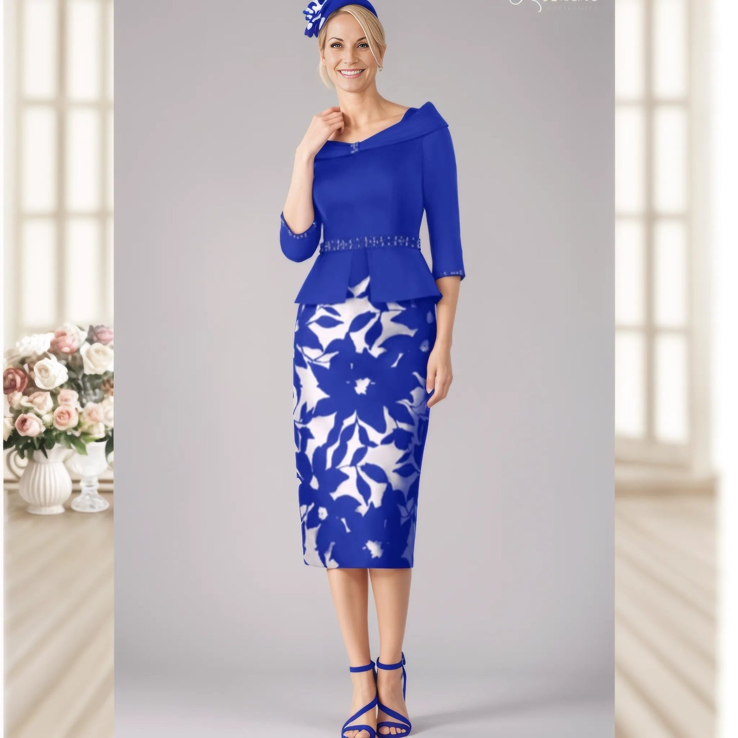 Gino Cerruti Dress Royal Blue 3158 - Signature Dress