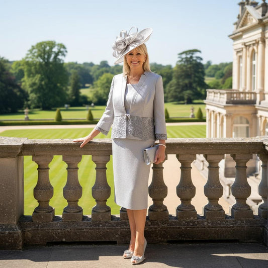 Carla Ruiz Dress and Jacket Silver 96609 - Signature Dress