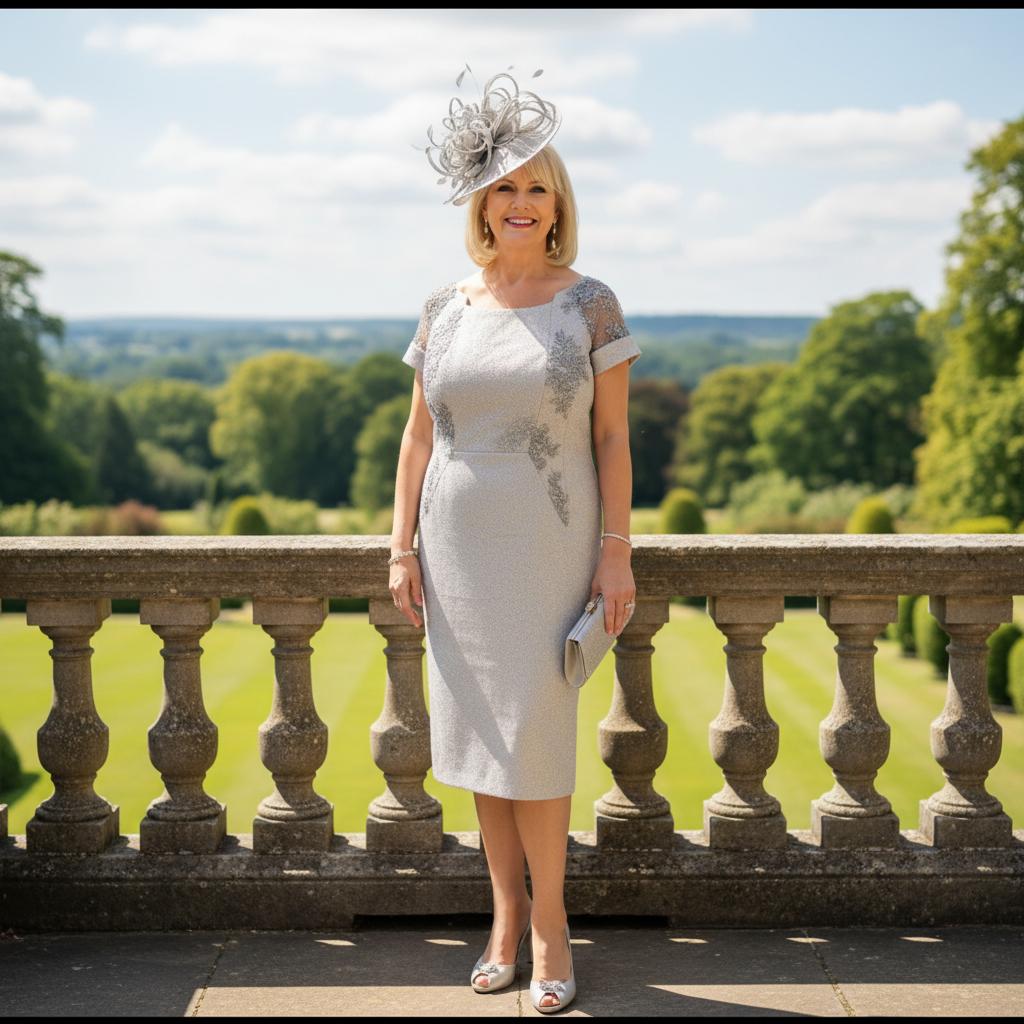 Carla Ruiz Dress and Jacket Silver 96609 - Signature Dress