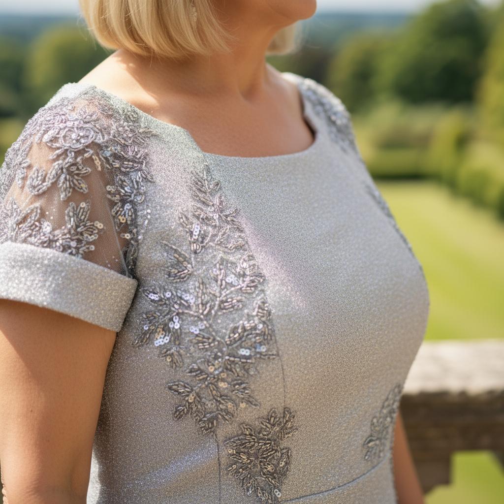 Carla Ruiz Dress and Jacket Silver 96609 - Signature Dress