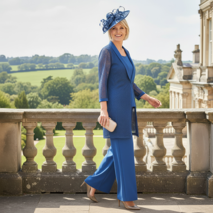 Condici 71004 Blue Trouser Suit