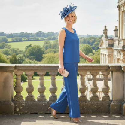 Condici 71004 Blue Trouser Suit