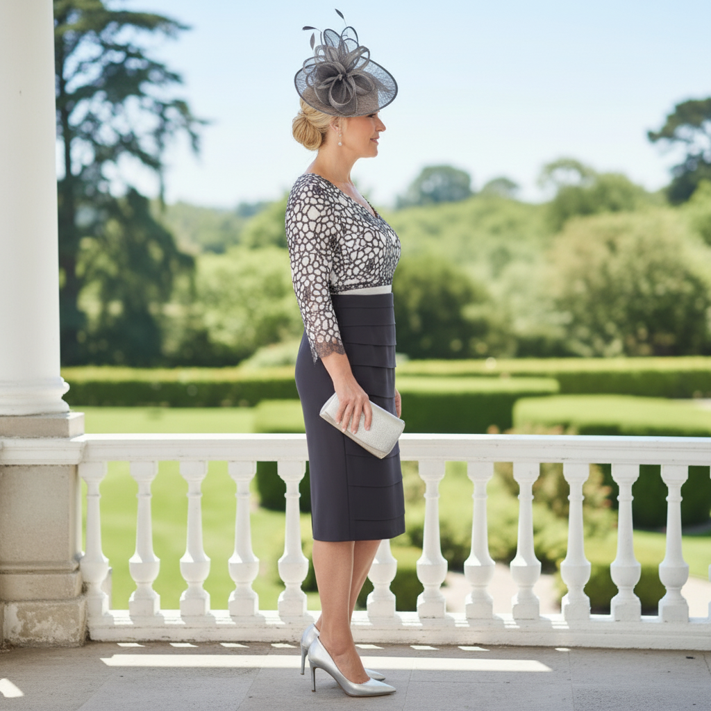 Condici Dress & Jacket 71076 Grey - Signature Dress