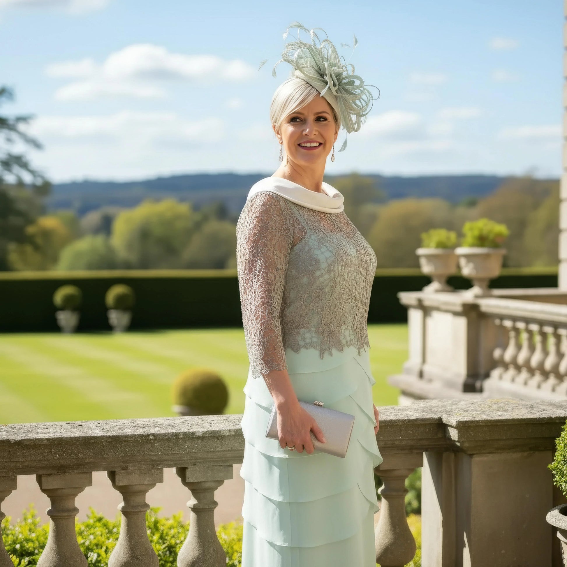 Couture Club 4G182 mother of the bride dress with sleeves