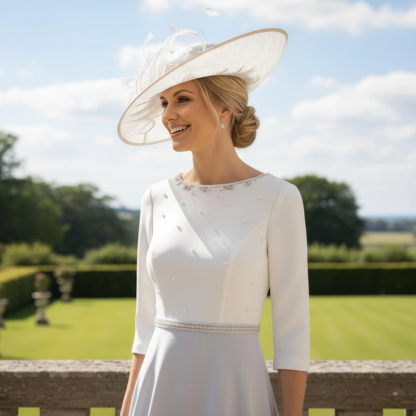 Rosa Clara Couture Club 5G1F5 Silver Ivory mother of the bride dress 