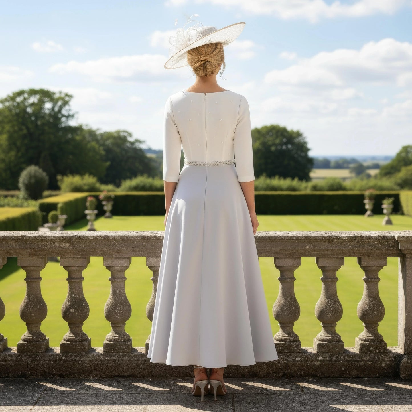 Rosa Clara Couture Club 5G1F5 Silver Ivory mother of the bride dress 