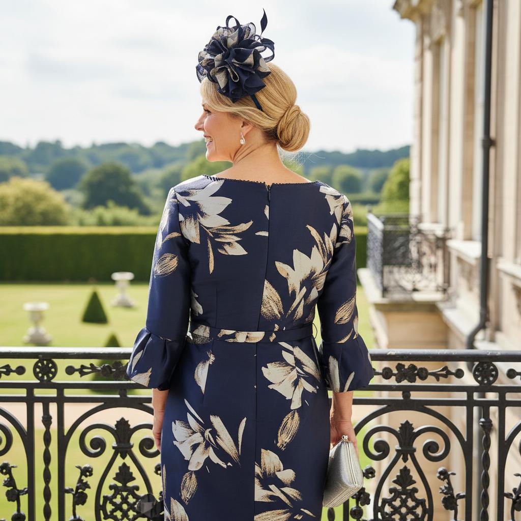 Couture Club 8G1P1 Navy Mother of the Bride Dress